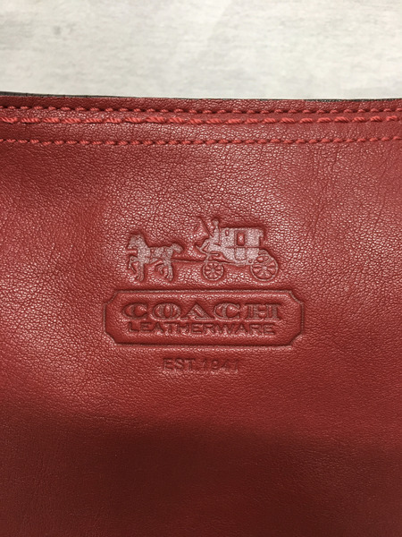 COACH レザーショルダーバッグ 12406 赤