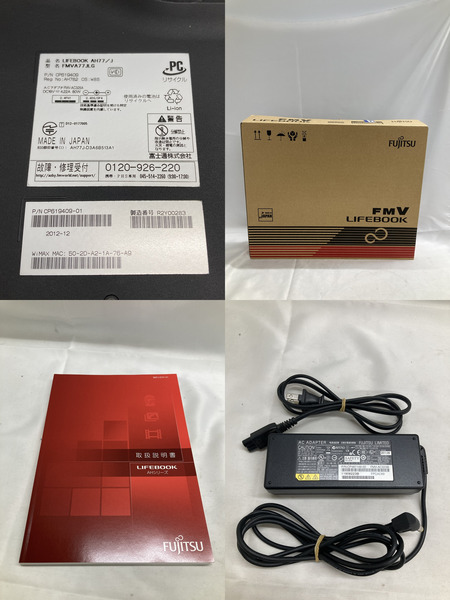 ノートPC FUJITSU FMVA77JLG