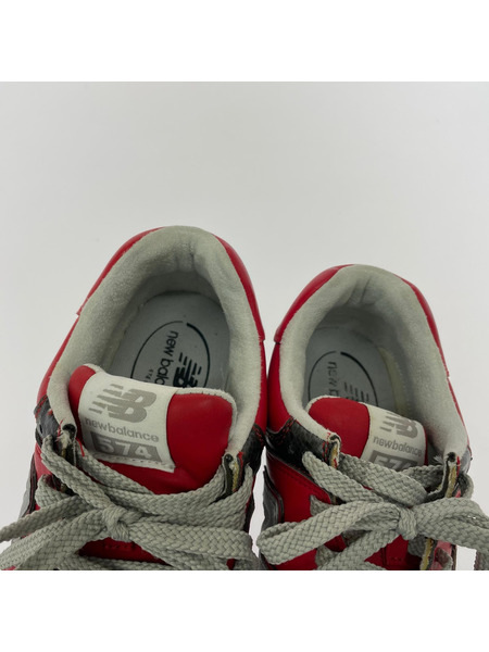 NEW BALANCE スニーカー ML574REJ (25cm) レッド