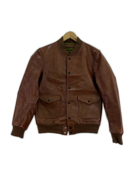 JIA SHI LEATHER A-1 レザージャケット 茶(M)