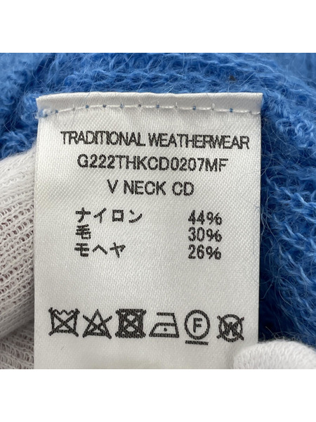Traditional Weatherwear/モヘヤ カーディガン/水色(M)