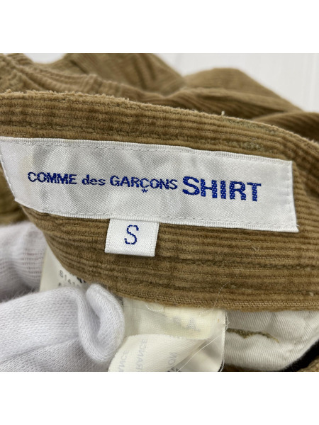 COMME des GARCONS SHIRT バックポケットプリントコーデュロイワイドパンツ（W31）