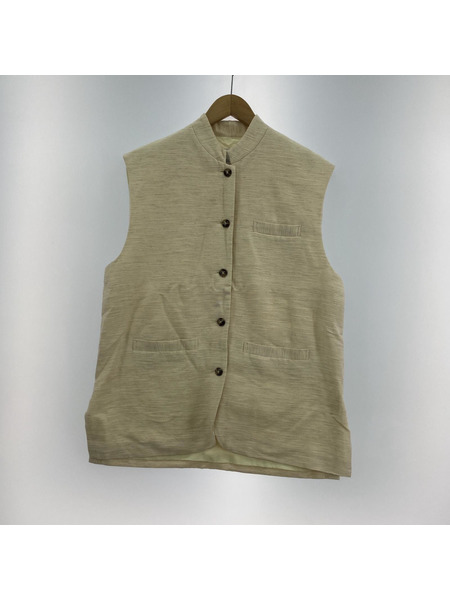 CLANE LINEN STAND BOX VEST[値下]