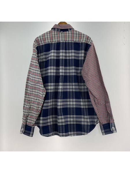 Brooks Brothers L/S チェックシャツ ネイビー/レッド (BB4)[値下]