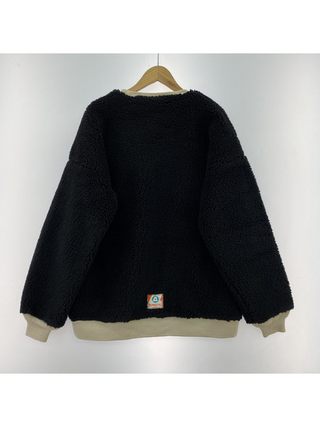 ALPHA STYLE TAKAHE VEGAN FUR SWEATSHIRT/黒