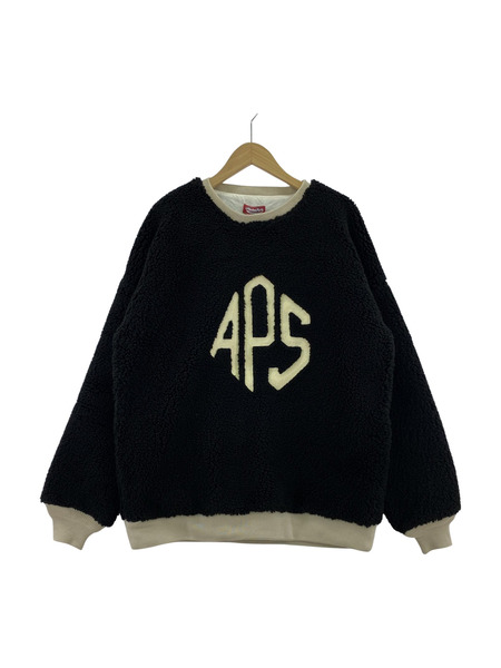 ALPHA STYLE TAKAHE VEGAN FUR SWEATSHIRT/黒