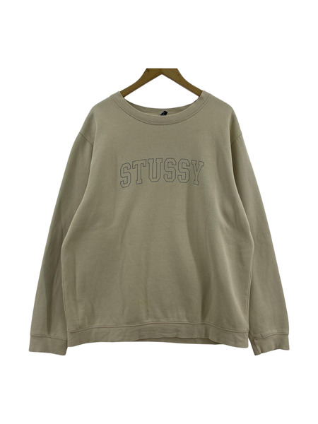 STUSSY ステッチロゴ裏起毛スウェット/L