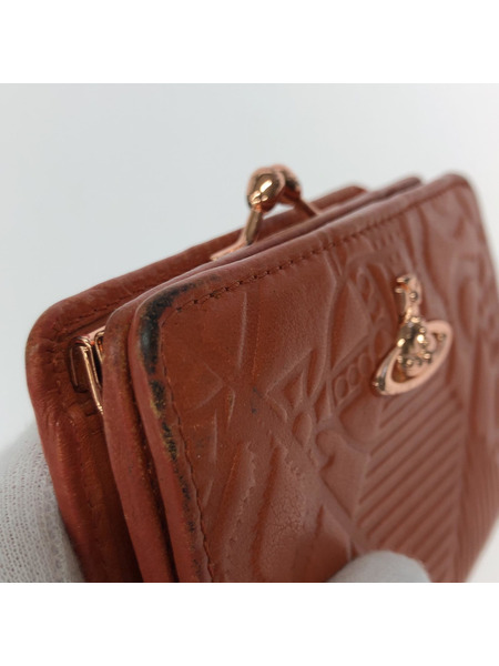 Vivienne Westwood ネイティブ型押 ガマ口2ツ折リ財布 ORN