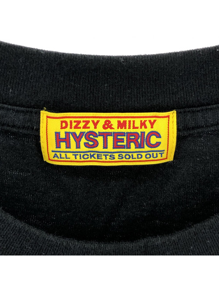 HYSTERIC GLAMOUR CAT SCRATCH FEVER Tシャツ F ブラック 01241CT29