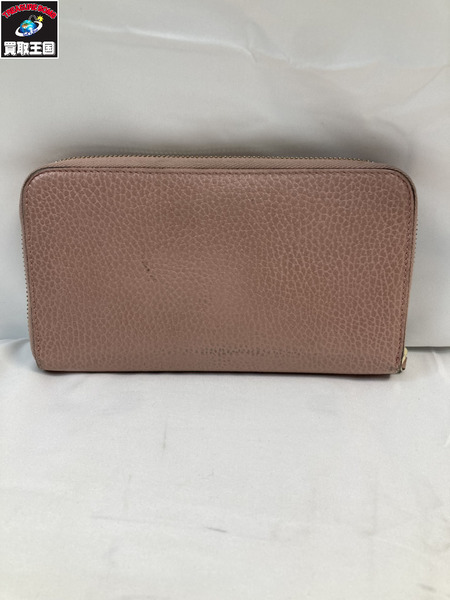 GUCCI グッチ 449347 ラウンドファスナー 長財布 ピンク サイフ