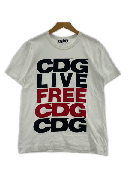Comme des GARCONS CDG LIVE FREE CDG Tee 白 (S) AD20 19