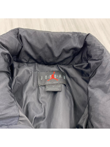 JORDAN BRAND AS M J ESS POLY PUFFER JKT BLACK/WHITE