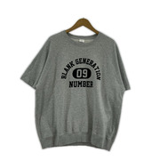 NUMBER (N)INE スウェット・トレーナー カレッジプリント S/Sスウェット グレー (L)