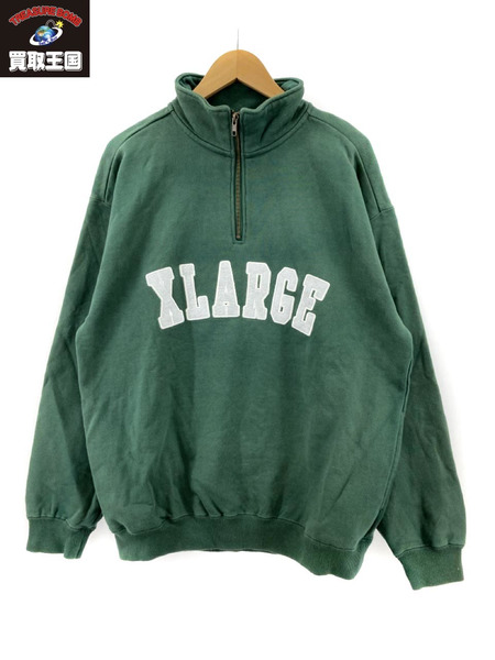 XLARGE ハーフジップカットソー 緑｜商品番号：2100200687204 - 買取