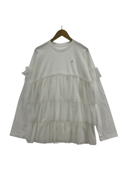 epine e tulle frill long tee[値下]