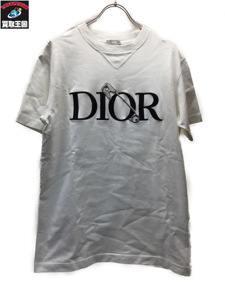 DIOR 20AW JUDY BLAME 安全ピン ロゴ 刺繍Tee XS ホワイト