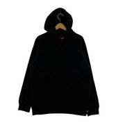 Supreme パーカー 18AW/Quilted Hooded Sweatshirt/M/BLK