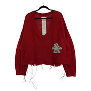 doublet ニット・セーター 3D PATCH CUT-OFF PULLOVER/赤/S