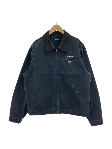 Dickies×XLARGE 襟コーデュロイワークジャケット (L) 黒