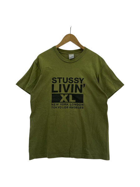 STUSSY 銀タグ LIVIN' XL S/Sカットソー グリーン (M)