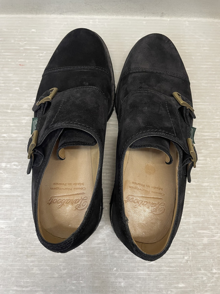 Paraboot WILLIAM MARCHE II ダブルモンクストラップシューズ 5.5 ブラック 981447