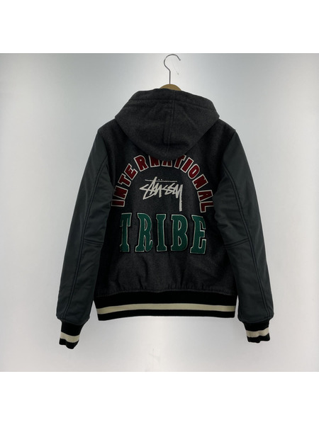 STUSSY 14aw フード ウールスタジャン sizeS