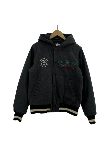 STUSSY 14aw フード ウールスタジャン sizeS