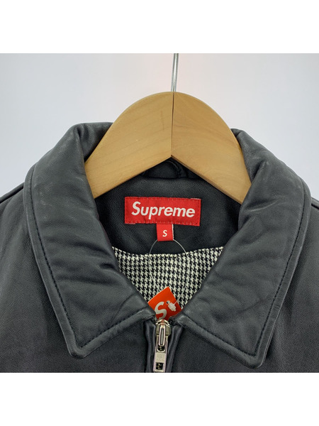 Supreme 08AW Leather Bomber 黒 S