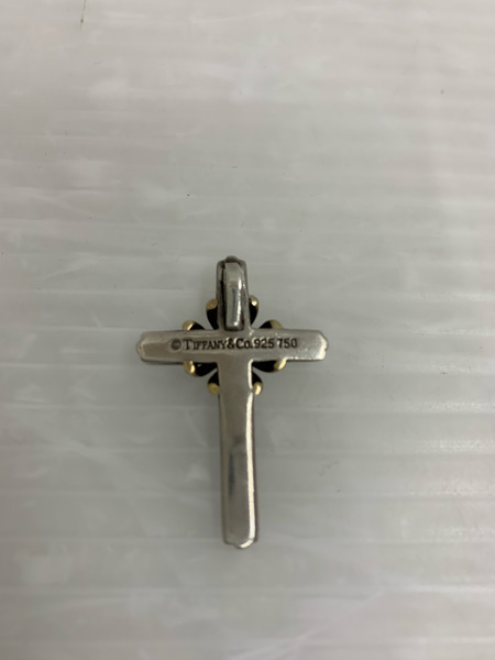 TIFFANY&CO. ティファニー シグネチャー クロス トップのみ シルバー925 K18 十字架ジュエリー