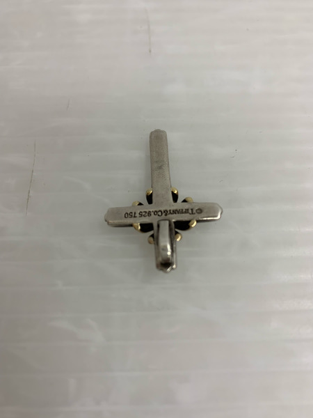 TIFFANY&CO. ティファニー シグネチャー クロス トップのみ シルバー925 K18 十字架ジュエリー