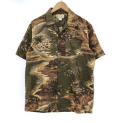 RRL Print Linen-Blend Camp Shirt (M)
