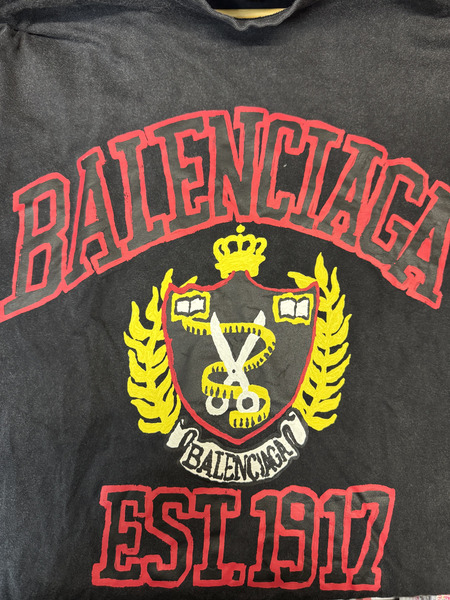 BALENCIAGA/22SS/MEDIUM FIT COLLEGE T-SHIRT/XS/739784 T0VK1