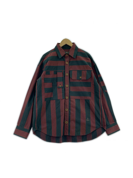 Vivienne Westwood 長袖シャツ MAN ブロックストライプシャツ (46)