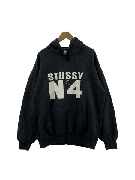 STUSSY 00s 銀タグ USA製 プルオーバーパーカー (L)