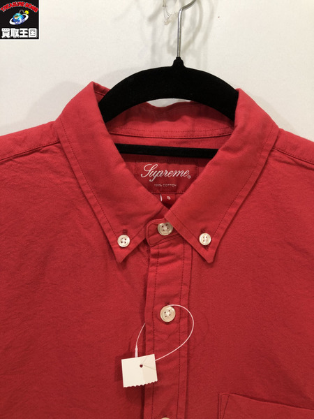 Supreme ボタンダウンシャツ/RED/S/赤/シュプリーム