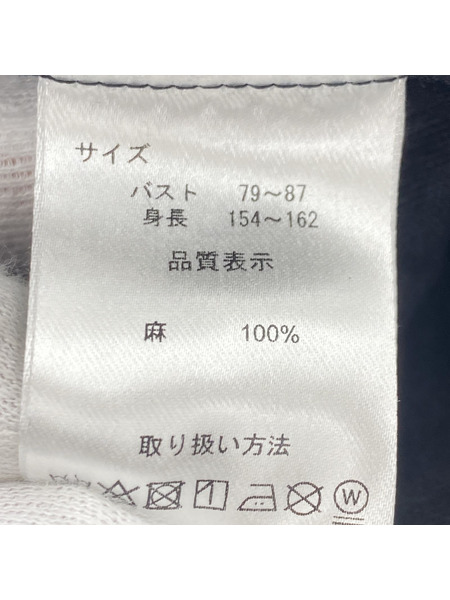 衣料A merci N/Sリネンワンピース 黒