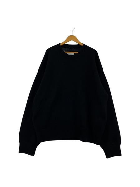 stein/EX FINE LAMBS CREW NECK KNIT/クルーネックニット/M/ブラック