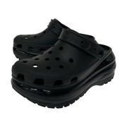 crocs サンダル 厚底 BLK