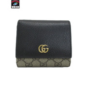 コンパクトウォレット GUCCI GGマーモント 黒
