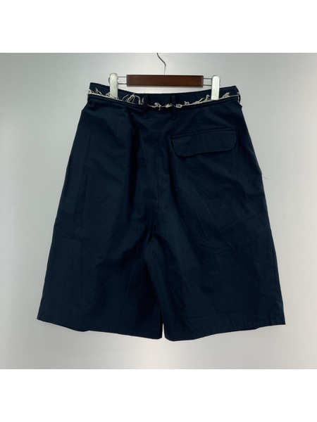 CAMIEL FORTGENS 長袖シャツ SUIT SHORTS 紺