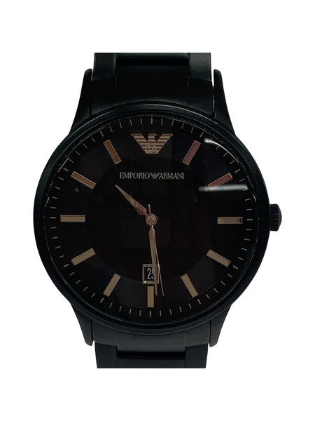 EMPORIO ARMANI クォーツ腕時計 メタルバンド AR-11184 黒