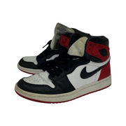 NIKE WMNS AIR JORDAN 1 HIGH OG SATIN BLACK TOE (26.0)