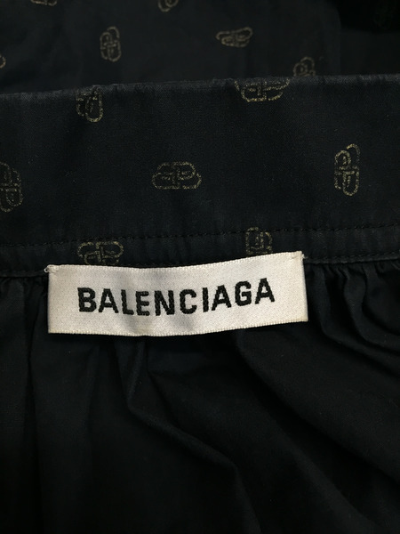 BALENCIAGA/2019/オールオーバーBBロゴ/オーバーサイズシャツ/34/601836 TGL02