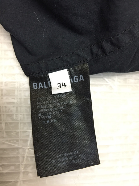 BALENCIAGA/2019/オールオーバーBBロゴ/オーバーサイズシャツ/34/601836 TGL02