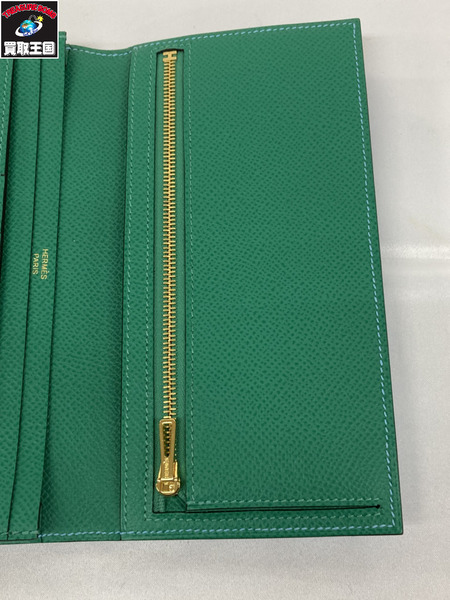 HERMES ベアンスフレ バイカラー 長財布 サイフ B 刻印 エルメス