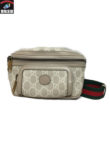Gucci　GGスプリーム インターロッキングG ウエストバッグ ボディバッグ