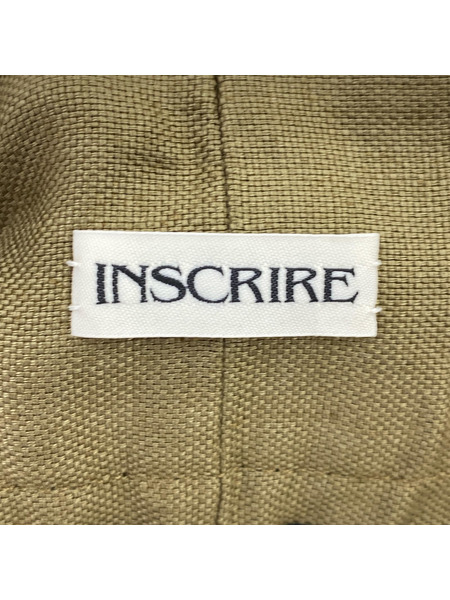 INSCRIRE リネングルカショーツ 46 カーキ I23SS-PT03