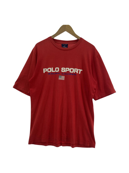 OLD 90S POLO SPORT RALPH LAUREN S/STEE 赤 (XL)[値下]