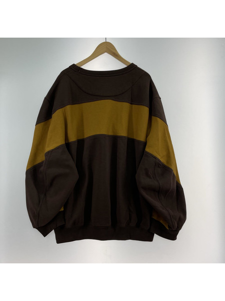 DRIES VAN NOTEN DRIES VAN NOTEN トルコ製 2トーンスウェット 茶 (L)