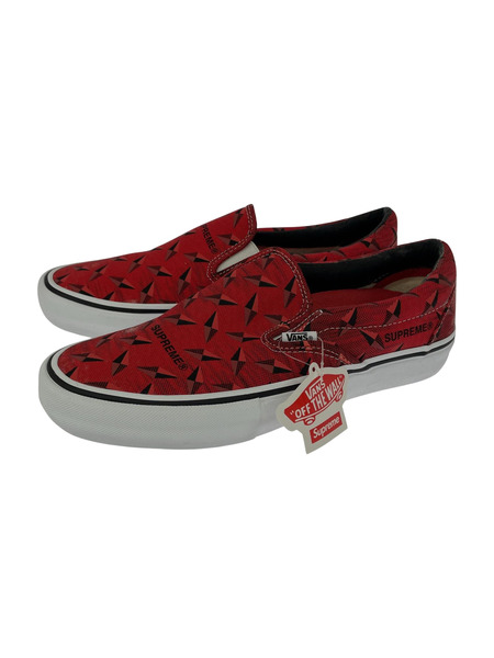 Suprem×Vans/Diamond Plate Slip-On/27cm /RED